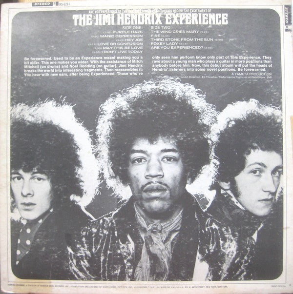 The Jimi Hendrix Experience : Are You Experienced (LP, Album, RP, Ter)