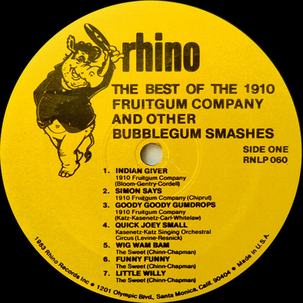 Various : Rhino Teen Magazine - The Best Of The 1910 Fruitgum Company And Other Bubblegum Smashes (Volume 2) (LP, Album, Comp, scr)