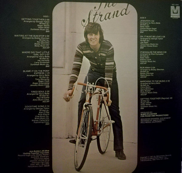 Bobby Sherman : Getting Together (LP, Album, Blu)