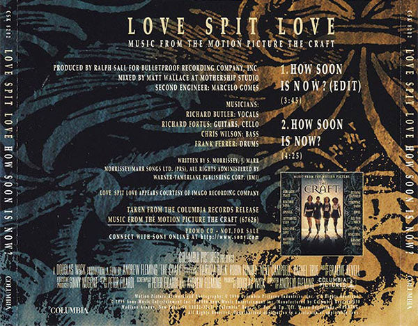 Love Spit Love : How Soon Is Now? (CD, Single, Promo)