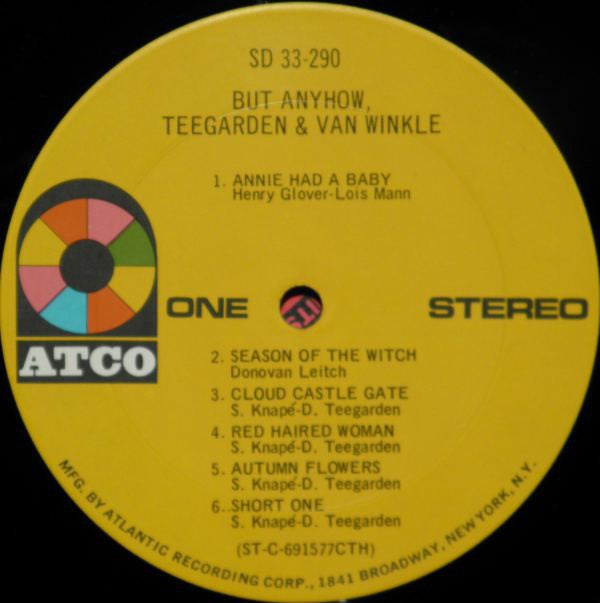 Teegarden & Van Winkle : But Anyhow, Teegarden & Van Winkle (LP, Album, Ter)