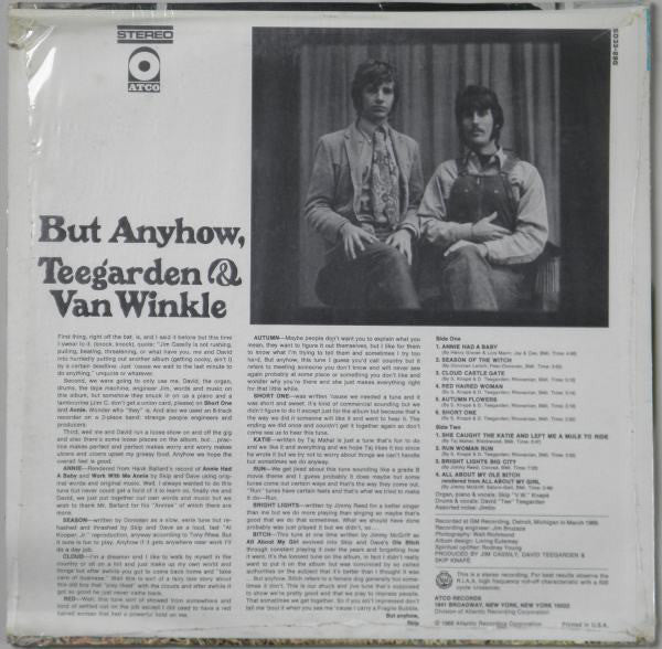 Teegarden & Van Winkle : But Anyhow, Teegarden & Van Winkle (LP, Album, Ter)