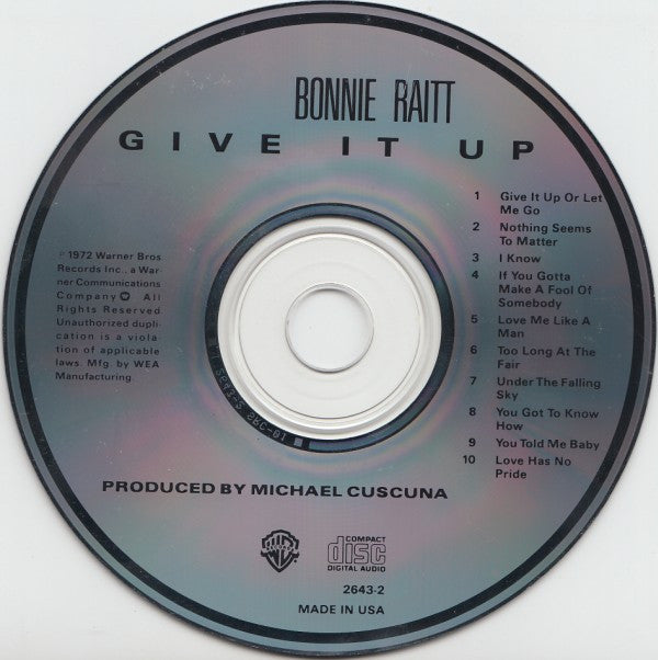 Bonnie Raitt : Give It Up (CD, Album, RE, RM)