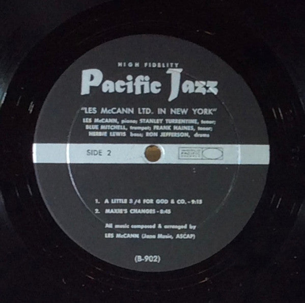 Les McCann Ltd. • Stanley Turrentine • Blue Mitchell with Frank Haynes, Herbie Lewis, Ron Jefferson : Les McCann Ltd. In New York (Recorded "Live" At The Village Gate) (LP, Album, Mono)