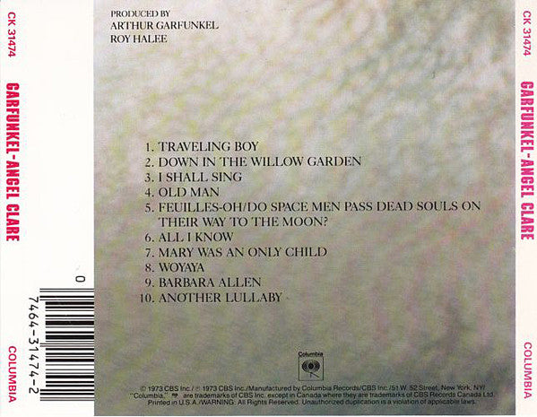 Garfunkel* : Angel Clare (CD, Album)
