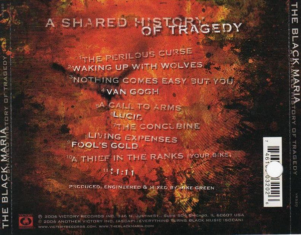 The Black Maria : A Shared History Of Tragedy (CD, Album, Promo)