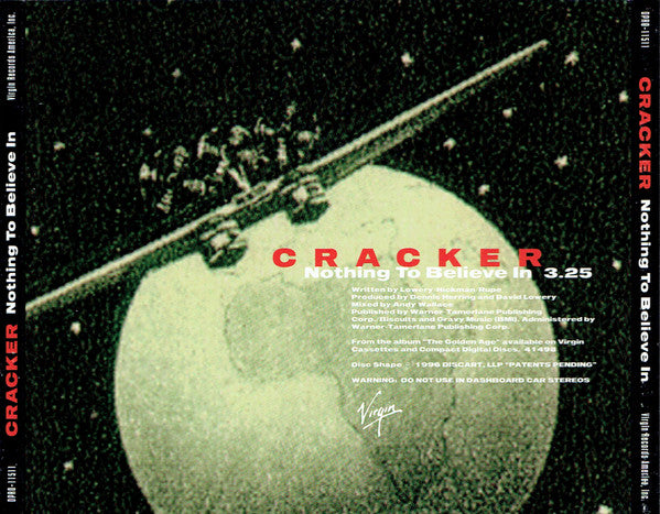 Cracker : Nothing To Believe In (CD, Shape, Single, Promo)