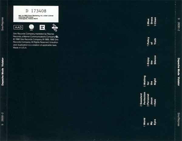 Depeche Mode : Violator (CD, Album, Club, BMG)