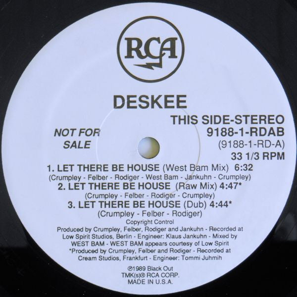 Deskee : Let There Be House (12", Promo)
