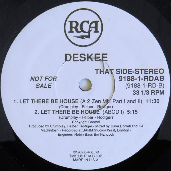 Deskee : Let There Be House (12", Promo)