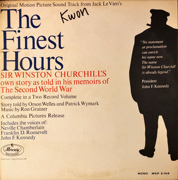 Ron Grainer : Original Soundtrack From Jack Le Vien's Production Of The Finest Hours (2xLP, Album, Mono)