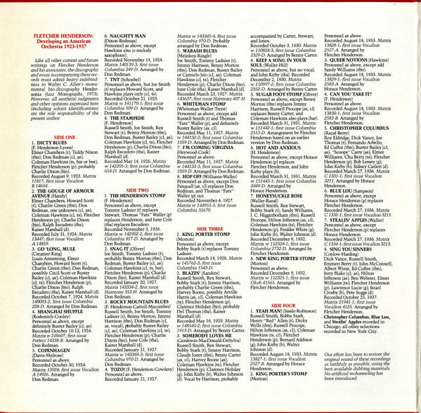 Fletcher Henderson : Developing An American Orchestra 1923-1937 (2xLP, Album, Comp, Mono, Gat)