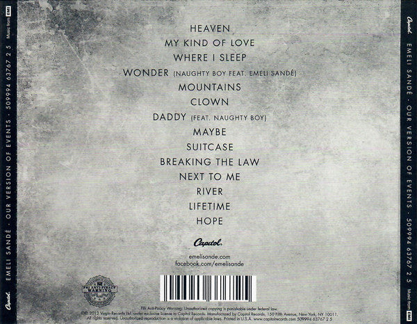 Emeli Sandé : Our Version Of Events (CD, Album)