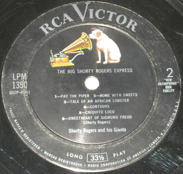 Shorty Rogers And His Giants : The Big Shorty Rogers Express (LP, Album, Mono)