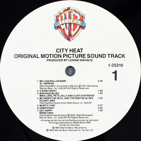 Various : City Heat (Original Motion Picture Sound Track) (LP, Album)