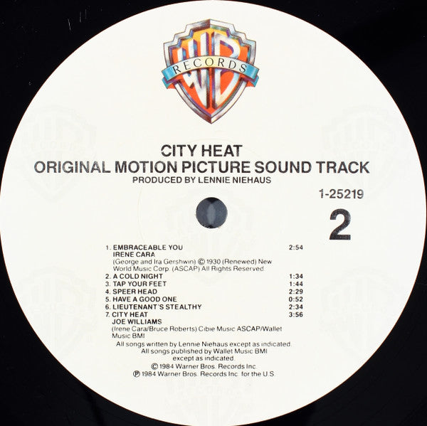 Various : City Heat (Original Motion Picture Sound Track) (LP, Album)