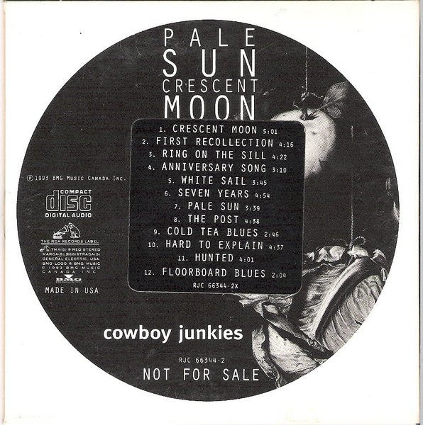 Cowboy Junkies : Pale Sun, Crescent Moon (CD, Album, Promo)
