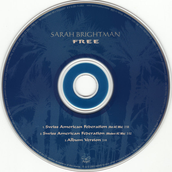 Sarah Brightman : Free (CD, Single, Promo)