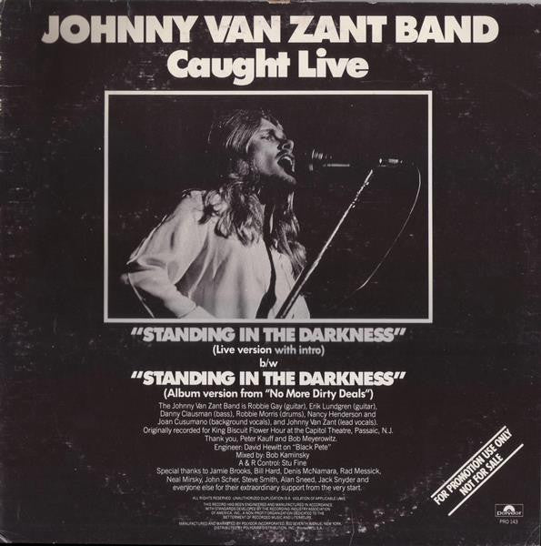 Johnny Van Zant Band : Caught Live (12", Promo)