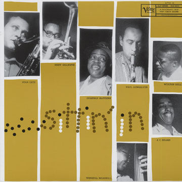 Stan Getz, Dizzy Gillespie, Coleman Hawkins, Paul Gonsalves, Wynton Kelly, J.C. Heard, Wendell Marshall : Sittin' In (LP, Album, Mono)