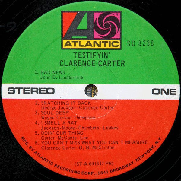 Clarence Carter : Testifyin' (LP, Album, PR )
