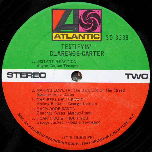 Clarence Carter : Testifyin' (LP, Album, PR )