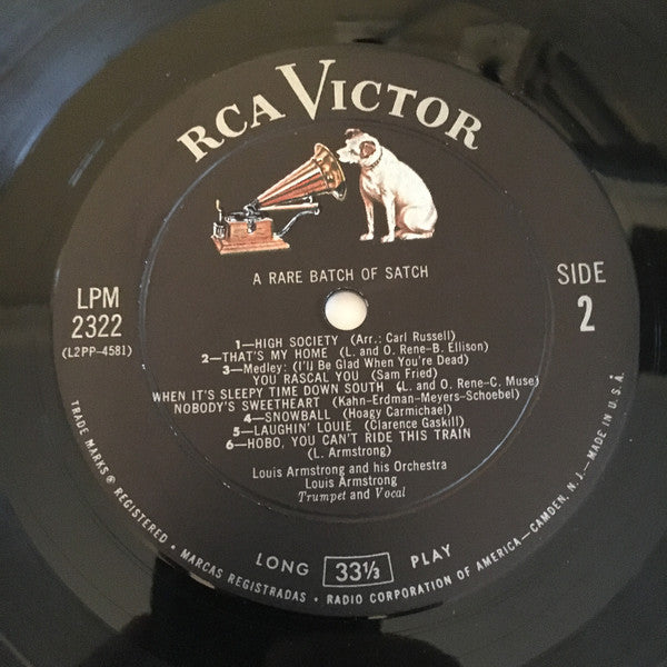 Louis Armstrong And His Orchestra : A Rare Batch Of Satch (LP, Comp, Mono)
