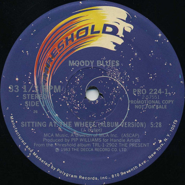 The Moody Blues : Sitting At The Wheel (12", Single, Promo)