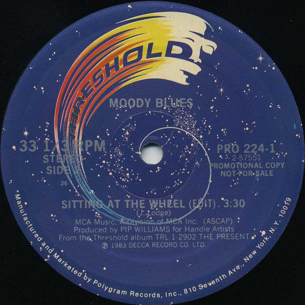 The Moody Blues : Sitting At The Wheel (12", Single, Promo)