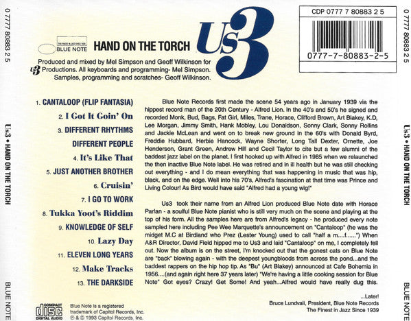 Us3 : Hand On The Torch (CD, Album)