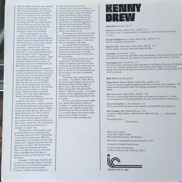 Kenny Drew : Everything I Love (LP, Album, RE)