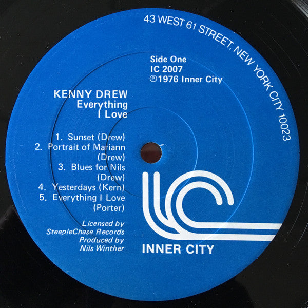 Kenny Drew : Everything I Love (LP, Album, RE)
