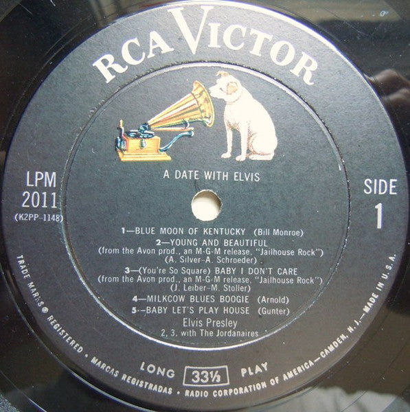 Elvis Presley : A Date With Elvis (LP, Comp, Mono)