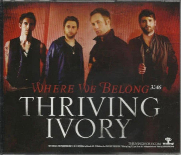 Thriving Ivory : Where We Belong (CD, Single, Promo)