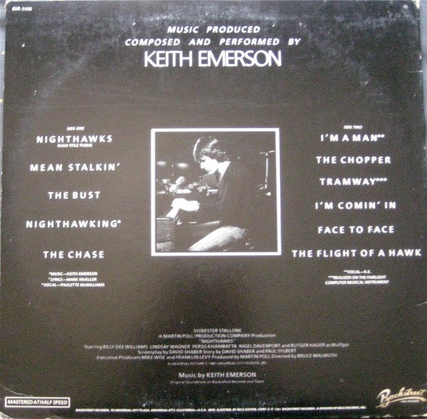 Keith Emerson : Nighthawks (Original Soundtrack) (LP, Album, Pin)