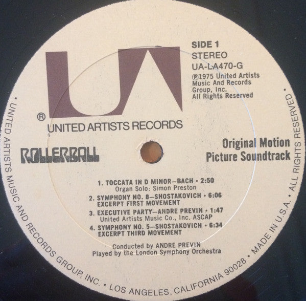André Previn : Rollerball (Original Soundtrack Recording) (LP, Album)