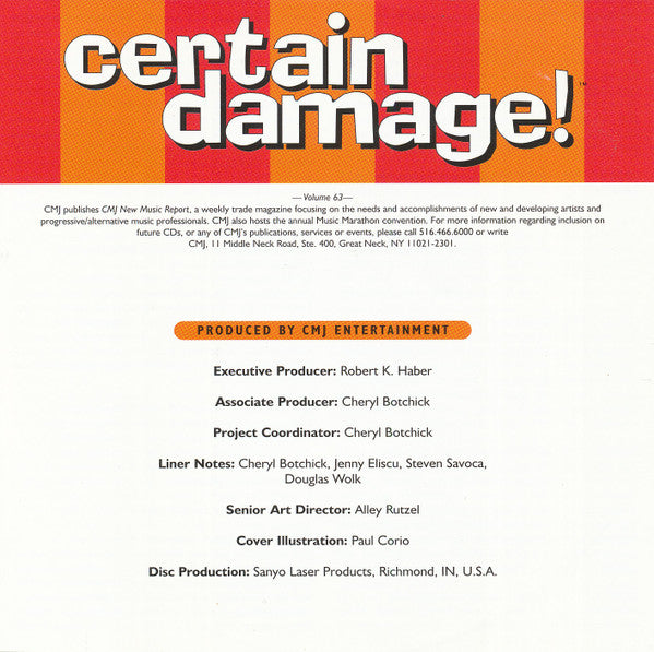 Various : CMJ Presents Certain Damage! - Volume 63 (CD, Comp, Promo)