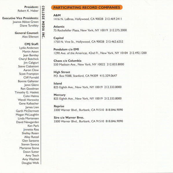 Various : CMJ Presents Certain Damage! - Volume 63 (CD, Comp, Promo)