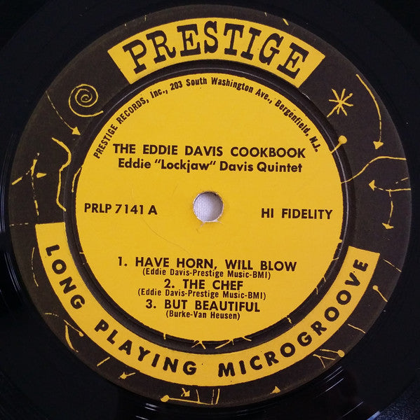 Eddie "Lockjaw" Davis With Shirley Scott And Jerome Richardson : The Eddie "Lockjaw" Davis Cookbook (LP, Album, Mono)