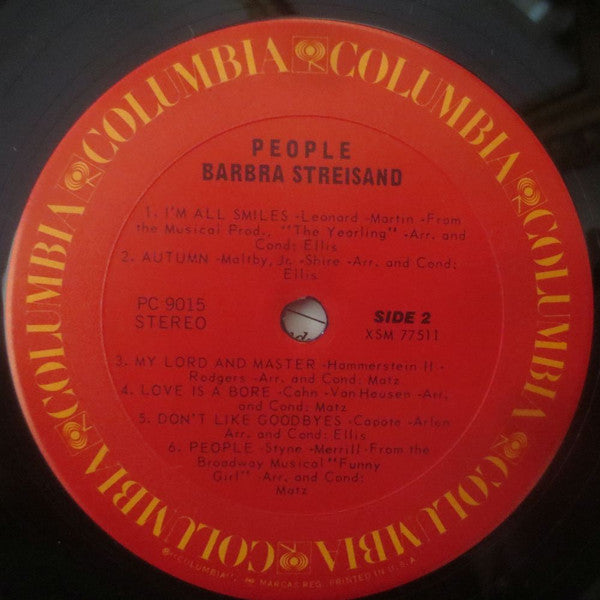 Barbra Streisand : People (LP, Album, RE)