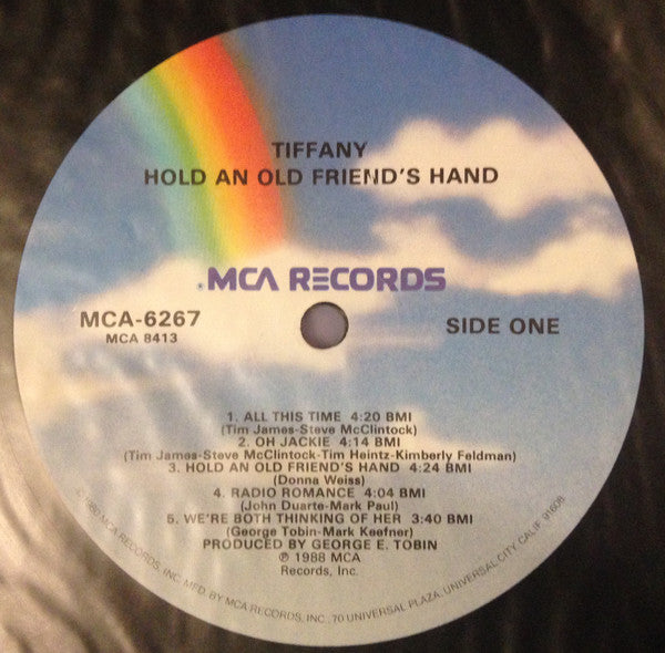 Tiffany : Hold An Old Friend's Hand (LP, Album, Glo)