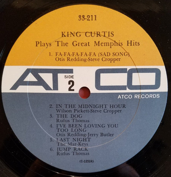 King Curtis : Plays The Great Memphis Hits (LP, Album, Mono, Ter)