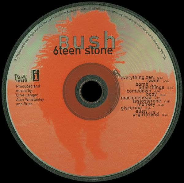 Bush : Sixteen Stone (CD, Album, RE)