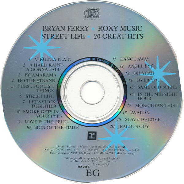 Bryan Ferry / Roxy Music : Street Life: 20 Great Hits (CD, Comp, Club, RE, RM)