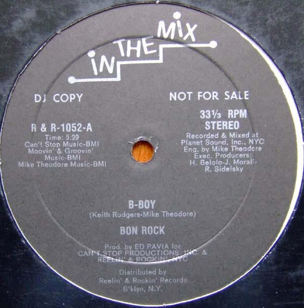 Bon Rock : B-Boy (12", Promo)