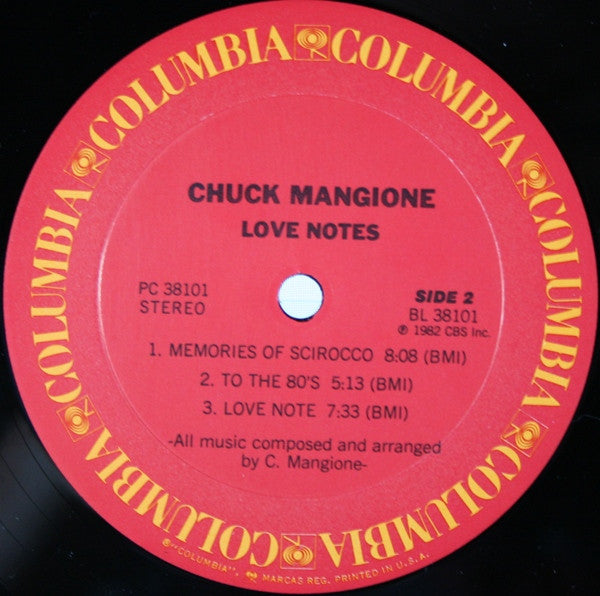 Chuck Mangione : Love Notes (LP, Album, RE)