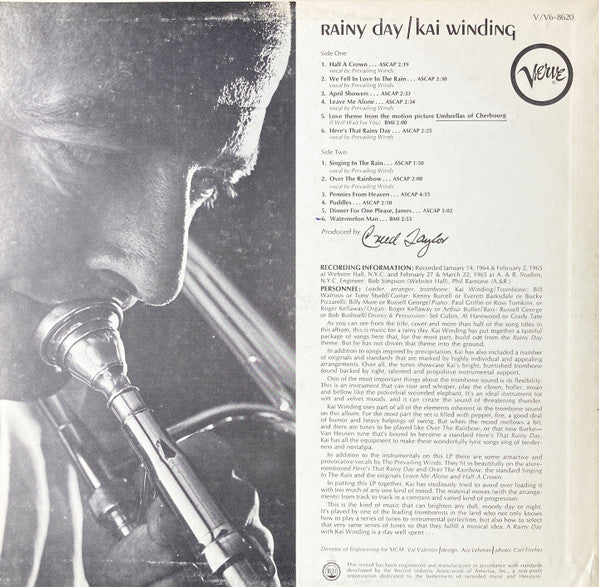 Kai Winding : Rainy Day (LP, Album)