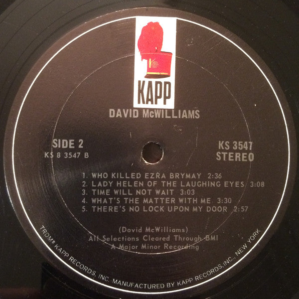 David McWilliams : Days Of Pearly Spencer - Who Killed Ezra Brymay (LP, Album)