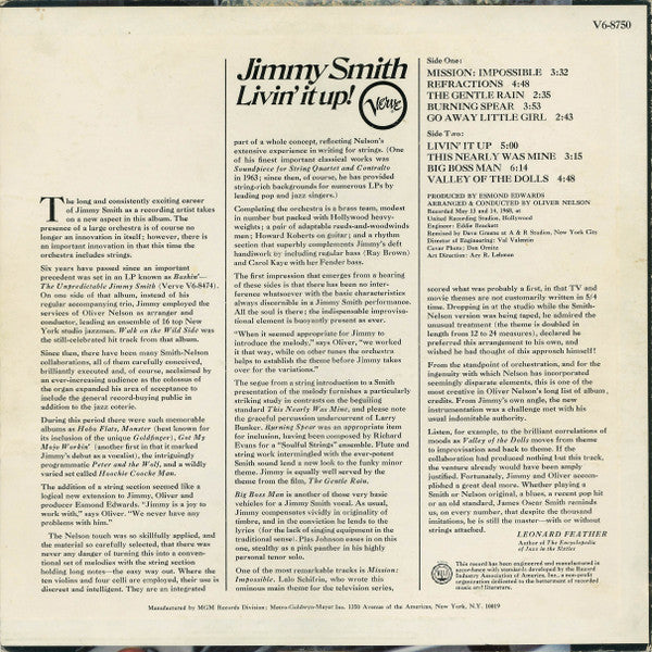 Jimmy Smith : Livin' It Up! (LP, Album)