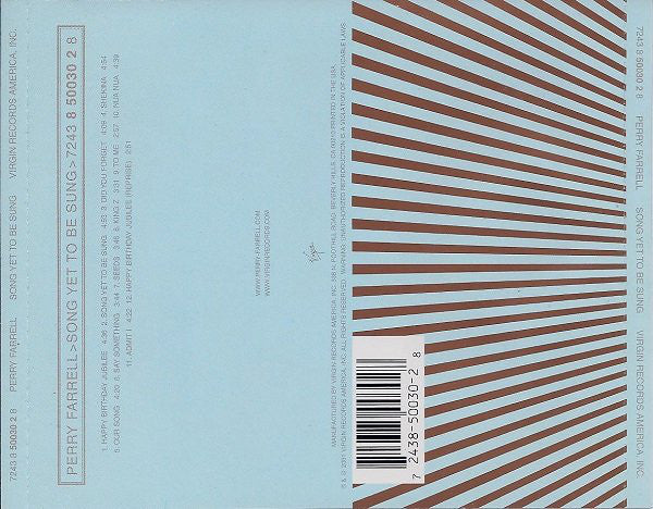 Perry Farrell : Song Yet To Be Sung (CD, Album)